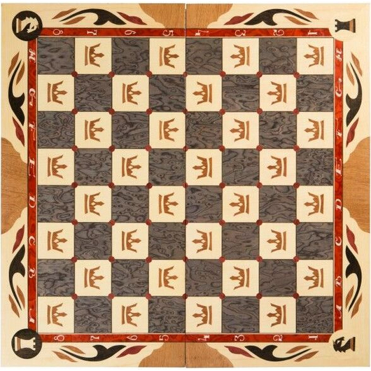 Шахматы резные ручной работы "С Гербом" средние 50х25х10 см, изображение 2