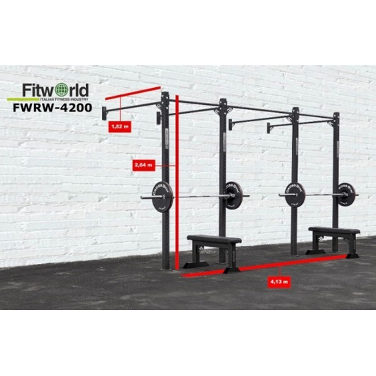 Рама для функционального тренинга FITWORLD FWRW-4200 с креплением к стене