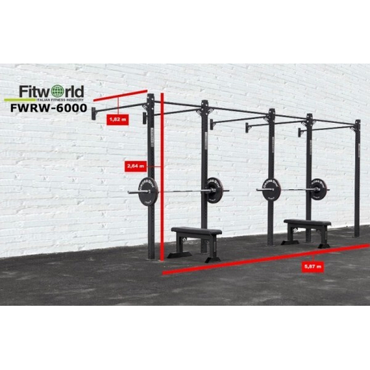 Рама для функционального тренинга FITWORLD FWRW-6000 с креплением к стене