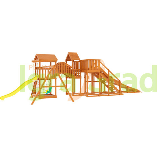 Детская деревянная горка IGRAGRAD SNOW FOX 5,9 м + "Панда Фани Gride", изображение 3
