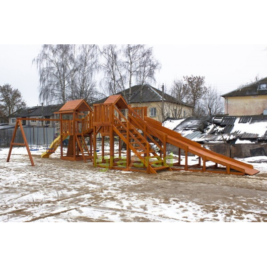 Детская деревянная горка IGRAGRAD SNOW FOX 5,9 м + "Панда Фани Gride", изображение 8