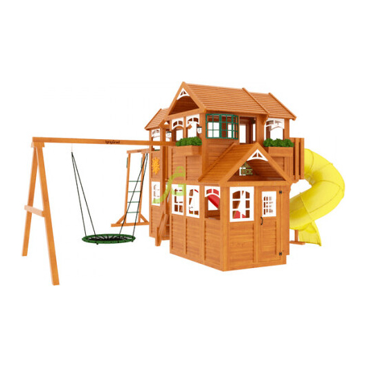 Детская площадка IGRAGRAD КЛУБНЫЙ ДОМИК МАКСИ с трубой LUXE, изображение 2
