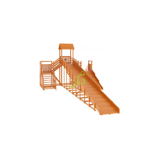Зимняя деревянная горка IGRAGRAD SNOW FOX 12 м с двумя скатами (две лестницы), изображение 2
