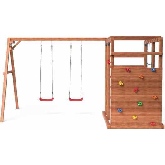 Детский игровой комплекс Р929 с качелями Можга красная звезда, изображение 2