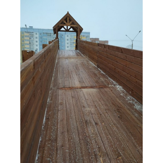 Зимняя деревянная заливная горка ВЫШЕ ВСЕХ ТЕРЕМОК 12 метров, изображение 5