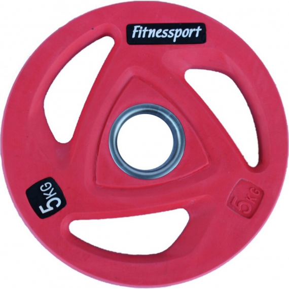 Диск олимпийский обрезиненный fitnes sport цветной 5 кг розовый %Future_395 (фото 1)