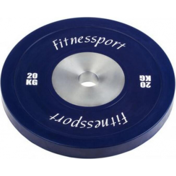 Бамперный диск для кроссфита fitnes sport синий 20 кг %Future_395 (фото 1)