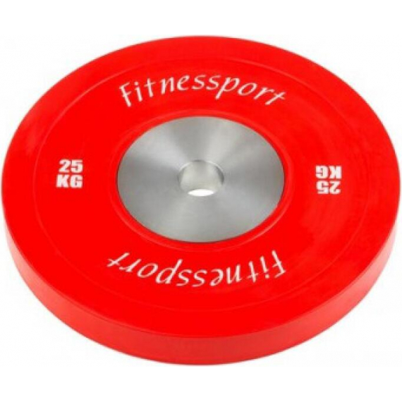 Бамперный диск для кроссфита fitnes sport красный 25 кг %Future_395 (фото 1)