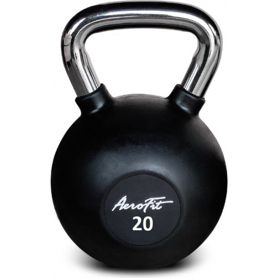 Гиря обрезиненная с хромированной рукояткой aerofit afbk20 - 20 кг %Future_395 (фото 1)