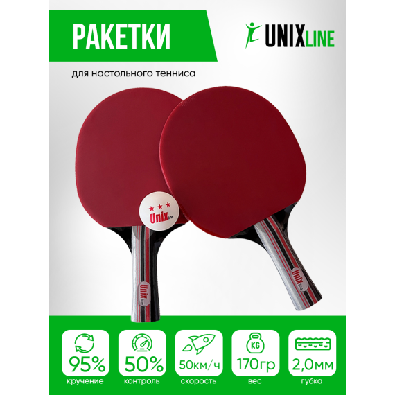 Набор ракеток для настольного тенниса unix line %Future_395 (фото 2)