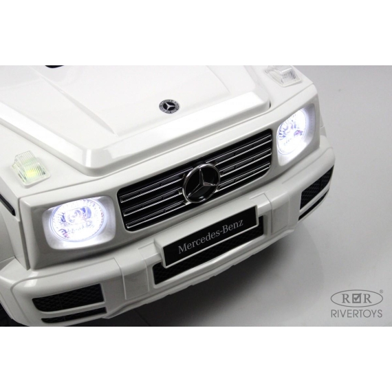 Детский электромобиль rivertoys mercedes-benz g500 white %Future_395 (фото 19)