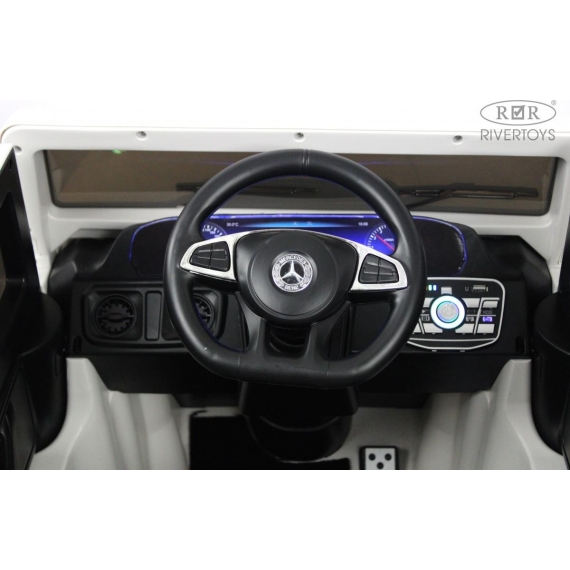Детский электромобиль rivertoys mercedes-benz g500 white %Future_395 (фото 2)