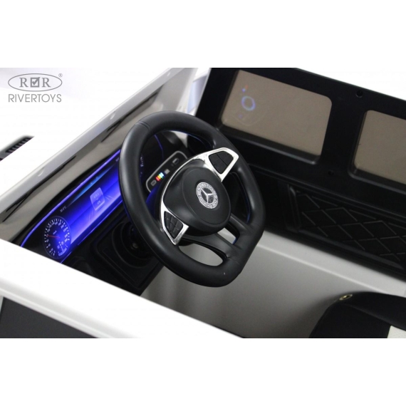 Детский электромобиль rivertoys mercedes-benz g500 white %Future_395 (фото 7)