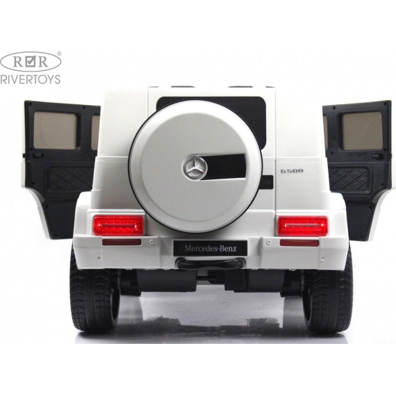 Детский электромобиль rivertoys mercedes-benz g500 white %Future_395 (фото 8)