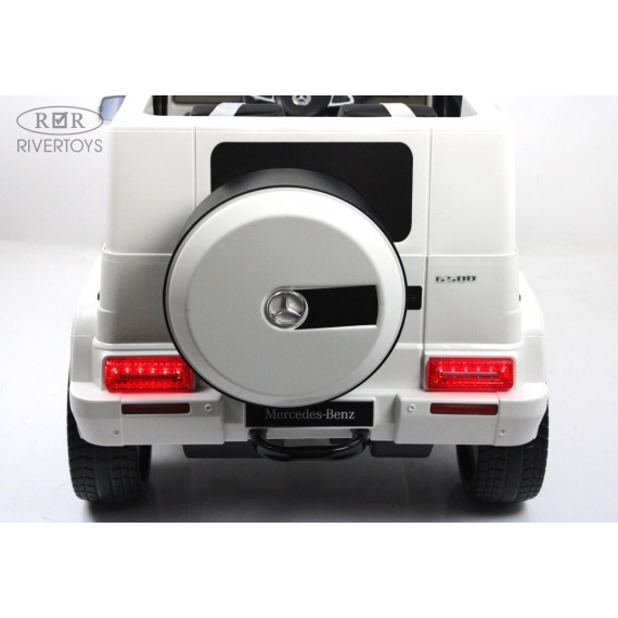 Детский электромобиль rivertoys mercedes-benz g500 white %Future_395 (фото 13)
