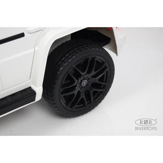 Детский электромобиль rivertoys mercedes-benz g500 white %Future_395 (фото 15)