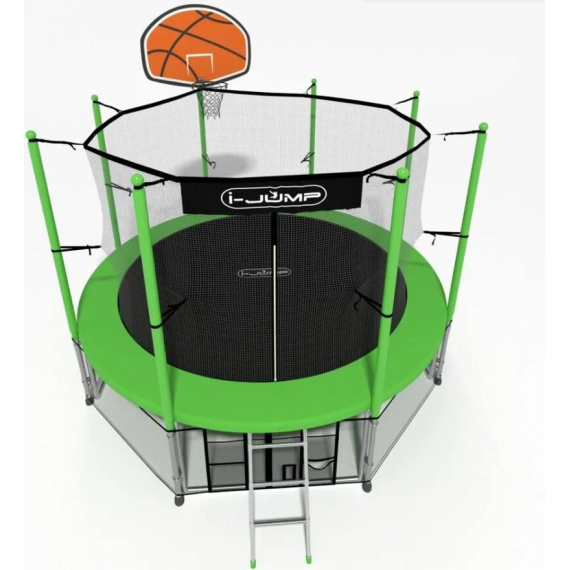 Батут i-jump classic basket 12ft blue с баскетбольным кольцом %Future_395 (фото 1)