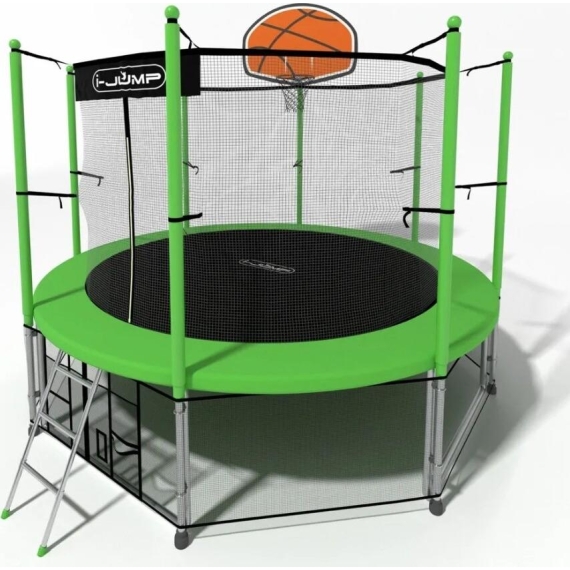 Батут i-jump classic basket 12ft blue с баскетбольным кольцом %Future_395 (фото 5)