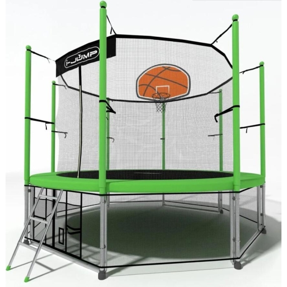 Батут i-jump classic basket 12ft blue с баскетбольным кольцом %Future_395 (фото 7)