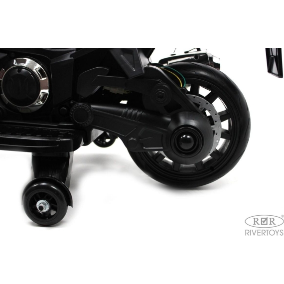 Детский электромотоцикл rivertoys e222kx-black %Future_395 (фото 16)
