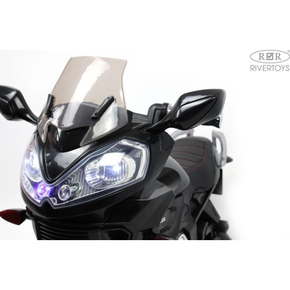 Детский электромотоцикл rivertoys e222kx-black %Future_395 (фото 17)