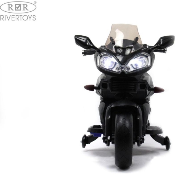 Детский электромотоцикл rivertoys e222kx-black %Future_395 (фото 2)