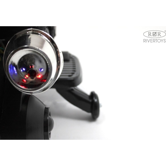 Детский электромотоцикл rivertoys e222kx-black %Future_395 (фото 4)