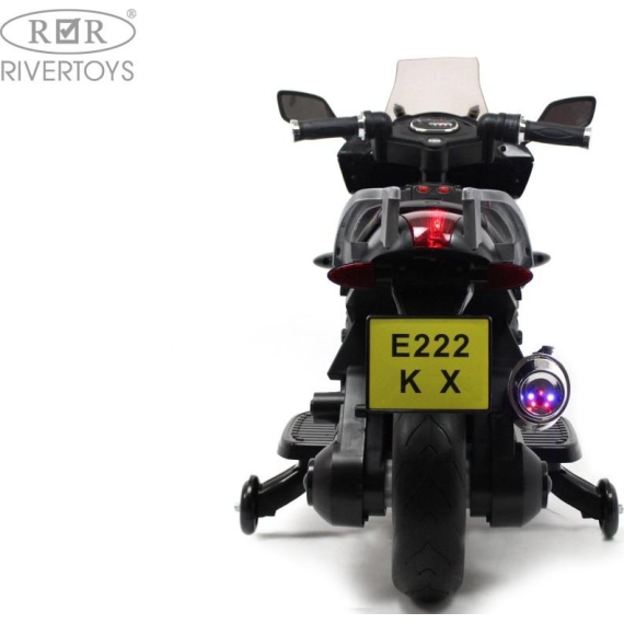 Детский электромотоцикл rivertoys e222kx-black %Future_395 (фото 5)