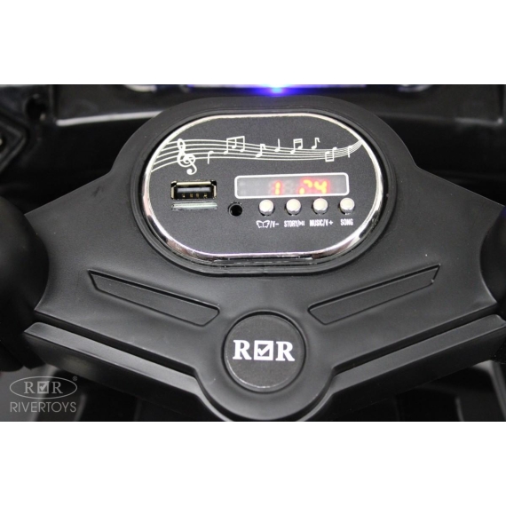 Детский электромотоцикл rivertoys e222kx-black %Future_395 (фото 8)