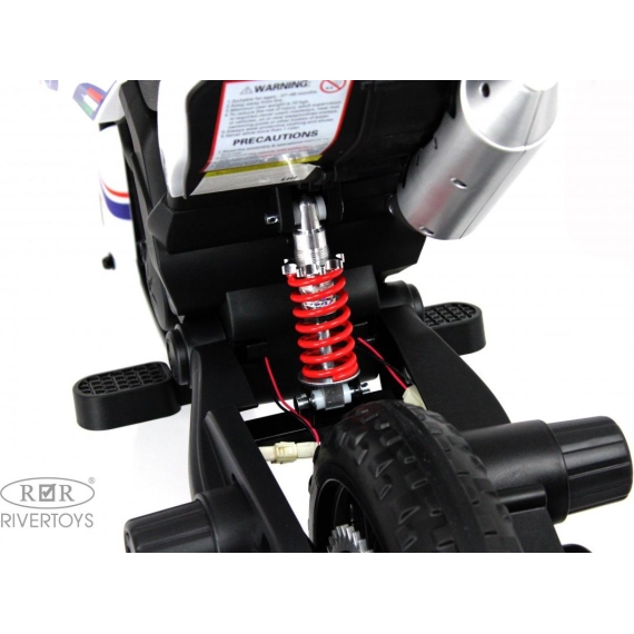 Детский электромотоцикл rivertoys p444pp-s317-white %Future_395 (фото 12)