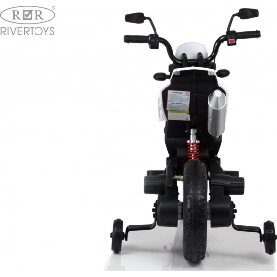 Детский электромотоцикл rivertoys p444pp-s317-white %Future_395 (фото 13)