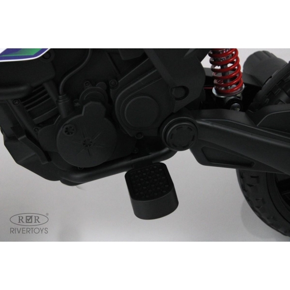 Детский электромотоцикл rivertoys p444pp-s317-white %Future_395 (фото 15)