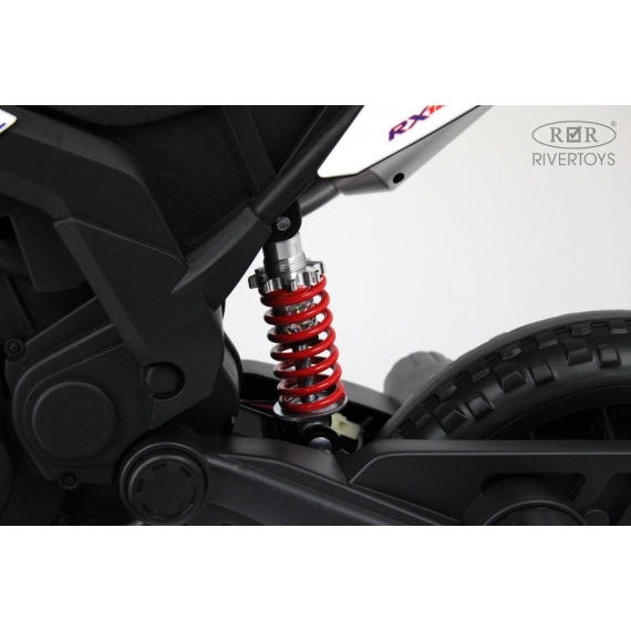 Детский электромотоцикл rivertoys p444pp-s317-white %Future_395 (фото 16)