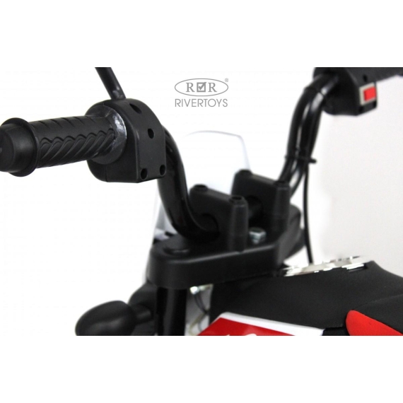 Детский электромотоцикл rivertoys p444pp-s317-white %Future_395 (фото 5)
