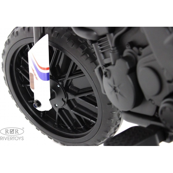 Детский электромотоцикл rivertoys p444pp-s317-white %Future_395 (фото 6)