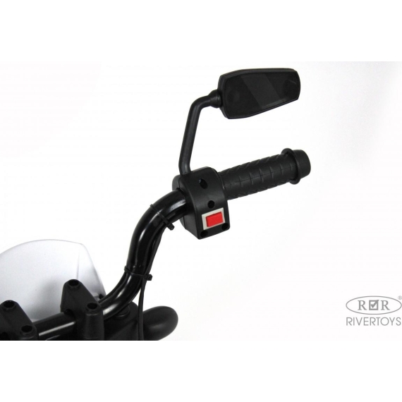 Детский электромотоцикл rivertoys p444pp-s317-white %Future_395 (фото 9)
