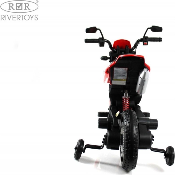 Детский электромотоцикл rivertoys p444pp-s317-red %Future_395 (фото 6)