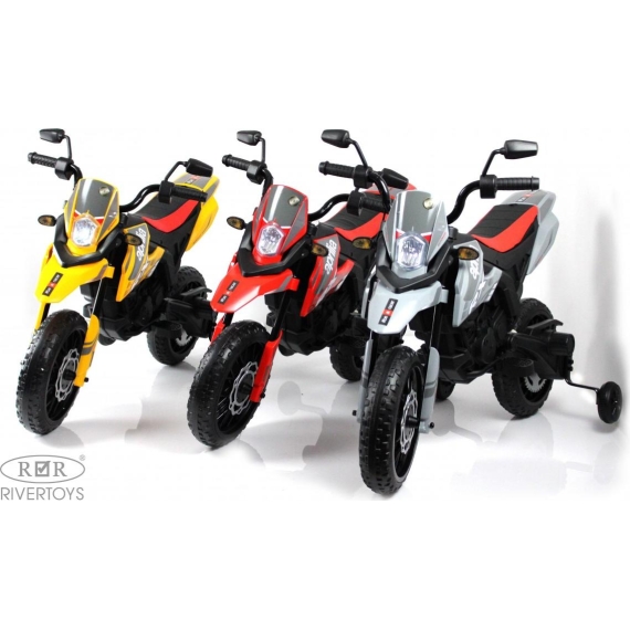 Детский электромотоцикл rivertoys p444pp-s317-yellow %Future_395 (фото 9)