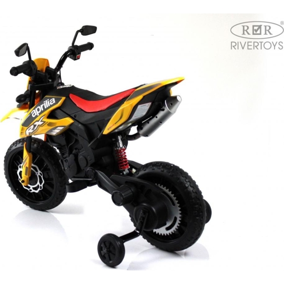 Детский электромотоцикл rivertoys p444pp-s317-yellow %Future_395 (фото 13)