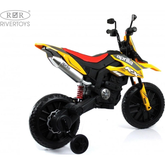 Детский электромотоцикл rivertoys p444pp-s317-yellow %Future_395 (фото 10)