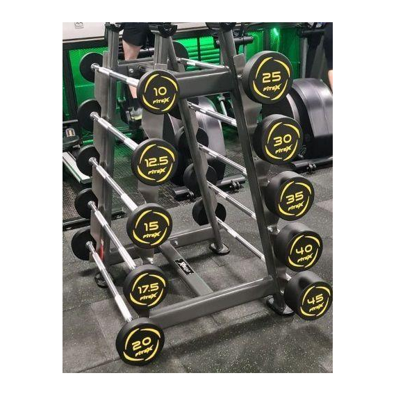 Комплект полиуретановых фиксированных штанг со стойкой fitex 10 штанг 10-45 кг %Future_395 (фото 1)