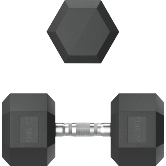 Гантель гексагональная unixfit обрезиненная 22,5 кг / шт. %Future_395 (фото 4)