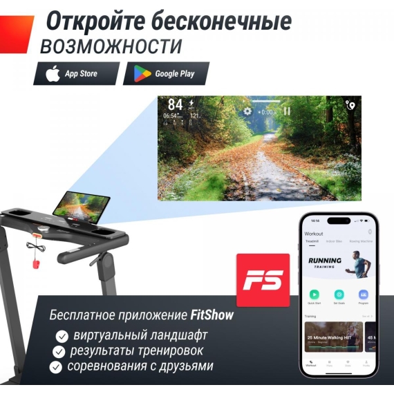 Беговая дорожка unixfit hi-tech f3 plus space grey %Future_395 (фото 9)