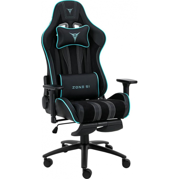Кресло компьютерное игровое zone 51 gravity plus black-cyan %Future_395 (фото 1)
