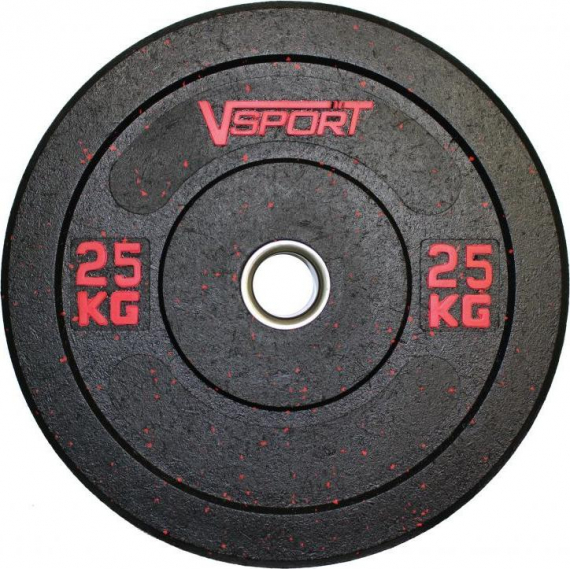 Диск бамперный черный v-sport 25 кг ftx-1037-25 %Future_395 (фото 1)