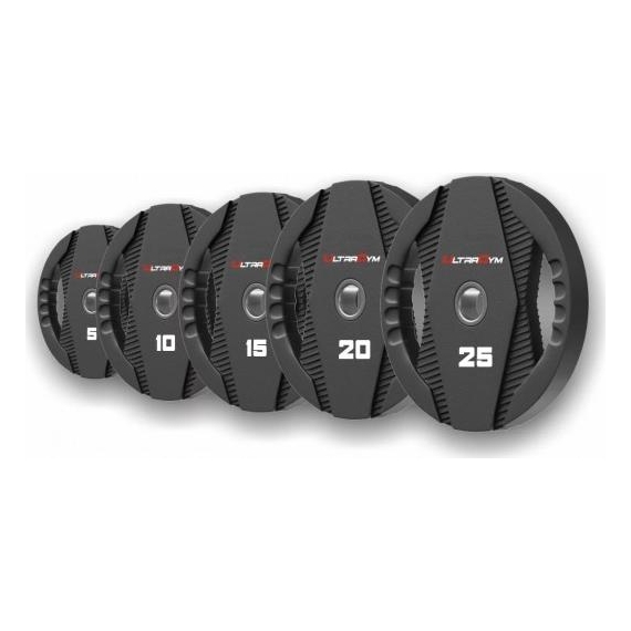Диски полиуретановые ultra gym ug2030с с двумя хватами в ассортименте 25 кг %Future_395 (фото 2)