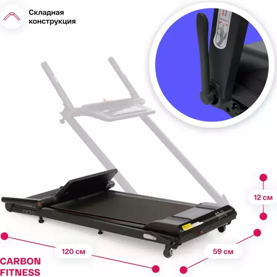 Беговая дорожка домашняя carbon fitness t370 %Future_395 (фото 3)
