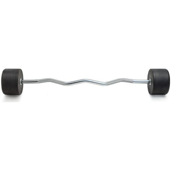 Штанга неразборная обрезиненная 45 кг. изогнутый гриф. victoryfit vf-dx5450 %Future_395 (фото 3)