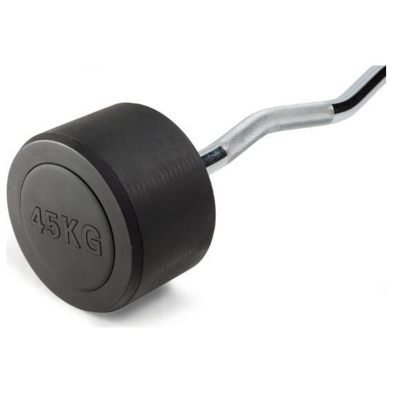 Штанга неразборная обрезиненная 45 кг. изогнутый гриф. victoryfit vf-dx5450 %Future_395 (фото 1)
