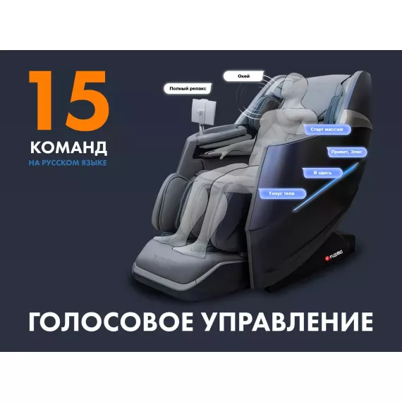 Массажное кресло fujimo 氣 combat 4d коричневый %Future_395 (фото 6)